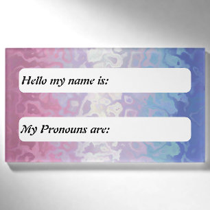 Trippy Ripply Groovy Exzentrische Bigender-Stolzfl Namenschild