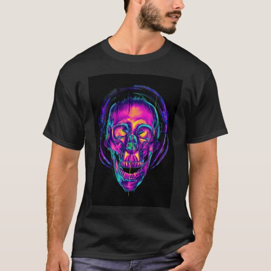 Trippy-Schädel T-Shirt (Vorderseite)