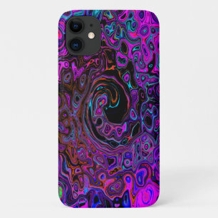 Trippy Schwarz und Magenta Retro Flüssigkeitswirbe Case-Mate iPhone Hülle