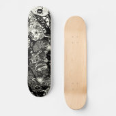 Trippy Sepia Black Skateboard (Vorderseite)