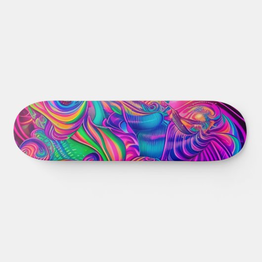 Trippy-Skateboard-Design im psychedelischen Stil Skateboard (Horizontal)