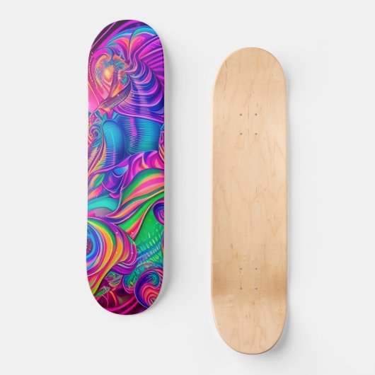 Trippy-Skateboard-Design im psychedelischen Stil Skateboard (Vorderseite)