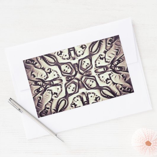 Trippy Skulls Aufkleber (Umschlag)