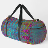 Trippy Sky Blue Abstrakt Retro AtomWaves Duffle Bag (Rechte Ecke)