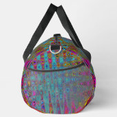 Trippy Sky Blue Abstrakt Retro AtomWaves Duffle Bag (Rechts)
