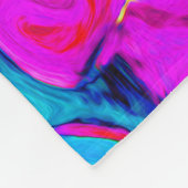 Trippy Sky Blue Abstrakt Retro Liquid Swirl Fleecedecke (Ecke)