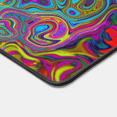 Trippy Sky Blue Abstrakt Retro Liquid Swirl Schreibtischunterlage (Ecke)