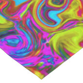 Trippy Sky Blue Abstrakt Retro Liquid Swirl Tischdecke (Schrägansicht)
