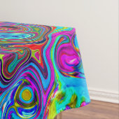 Trippy Sky Blue Abstrakt Retro Liquid Swirl Tischdecke (Beispiel)