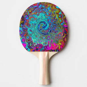 Trippy Sky Blue Abstrakt Retro Liquid Swirl Tischtennis Schläger