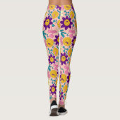 Trippy Smiley Seamless Muster Leggings (Rückseite)