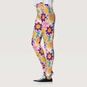 Trippy Smiley Seamless Muster Leggings (Links)