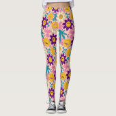 Trippy Smiley Seamless Muster Leggings (Vorderseite)