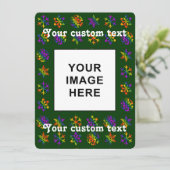 Trippy Snowflakes Feiertagskarte (Stehend Vorderseite)