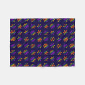 Trippy Snowflakes Fleecedecke (Vorderseite (Horizontal))