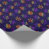 Trippy Snowflakes Geschenkpapier (Ecke)