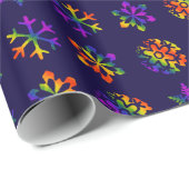 Trippy Snowflakes Geschenkpapier (Rolleneckpunkt)