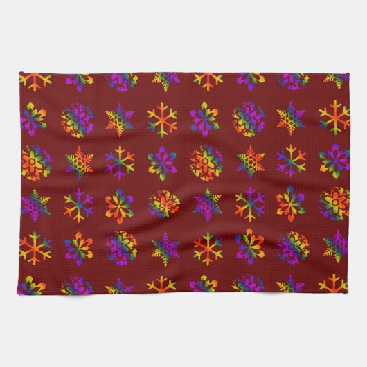 Trippy Snowflakes Handtuch (Horizontal)