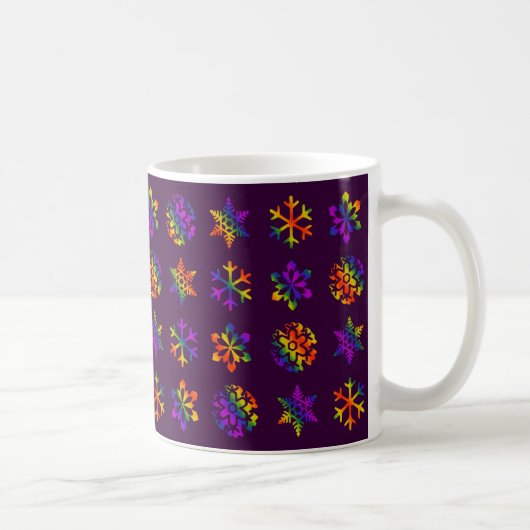 Trippy Snowflakes Kaffeetasse (Rechts)