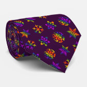Trippy Snowflakes Krawatte (Gerollt)