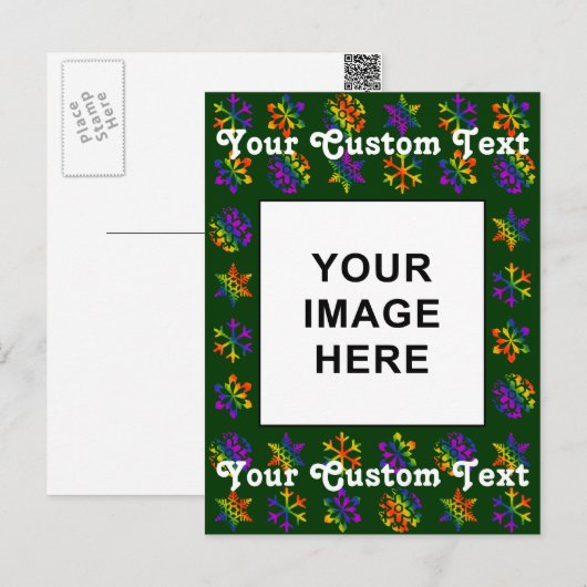 Trippy Snowflakes Postkarte (Vorne/Hinten)