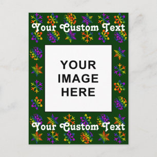 Trippy Snowflakes Postkarte