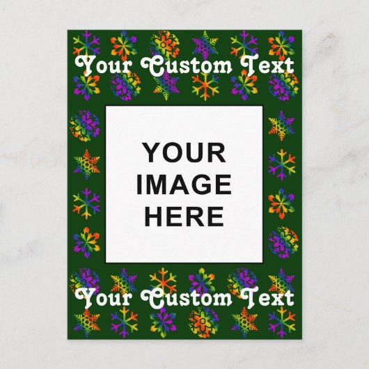 Trippy Snowflakes Postkarte (Vorderseite)