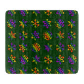 Trippy Snowflakes Schneidebrett (Vorderseite)