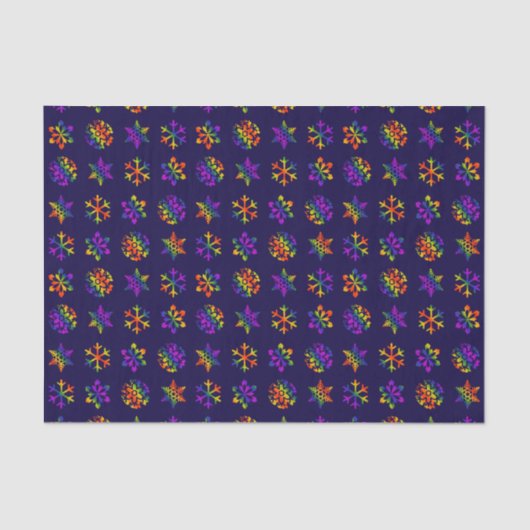 Trippy Snowflakes Seidenpapier (Vorderseite)