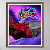 Trippy Space Floating Island Poster (Vorne)