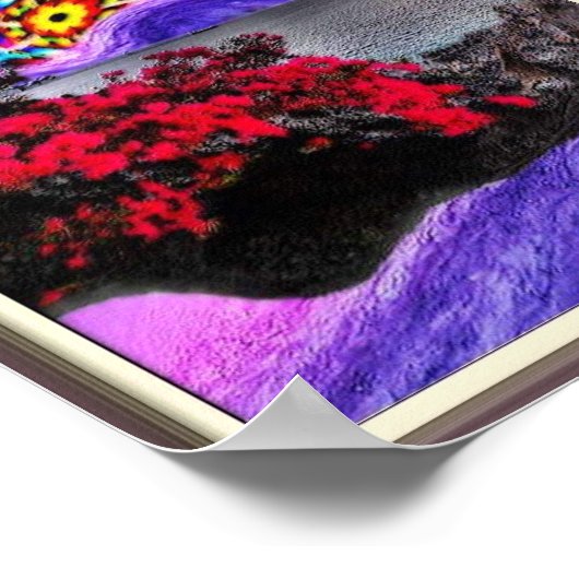 Trippy Space Floating Island Poster (Ecke)