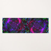 Trippy Spiral Neon Yogamatte (Vorderseite (Horizontal))