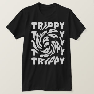 Trippy Spiral Typografy Design T-Shirt