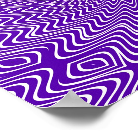 Trippy Spiralwirbel wirbelt hypnotische Illusionsk Poster (Ecke)