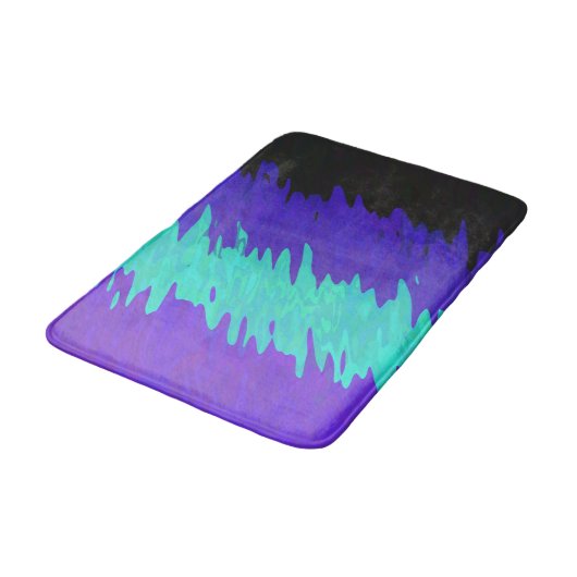 Trippy-Squiggg-Abstrakt-Alexigender-Pride-Flag Badematte (Schrägansicht)