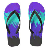 Trippy-Squiggg-Abstrakt-Alexigender-Pride-Flag Badesandalen (Fußbett)