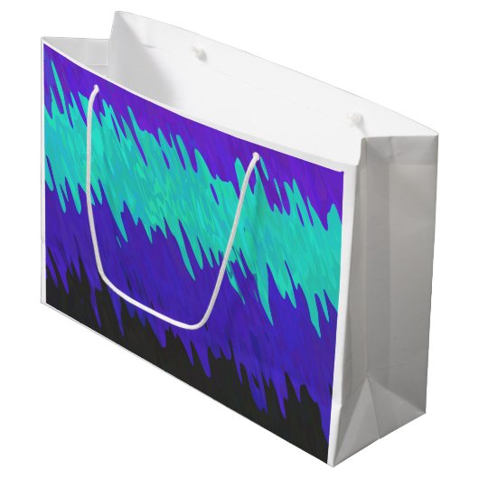 Trippy-Squiggg-Abstrakt-Alexigender-Pride-Flag Große Geschenktüte (Vorderseite Schrägansicht)