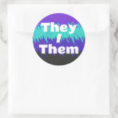 Trippy-Squiggg-Abstrakt-Alexigender-Pride-Flag Runder Aufkleber (Tasche)