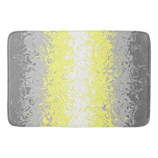 Trippy Squiggg Abstrakt Demigender Pride Flag Badematte (Vorderseite)