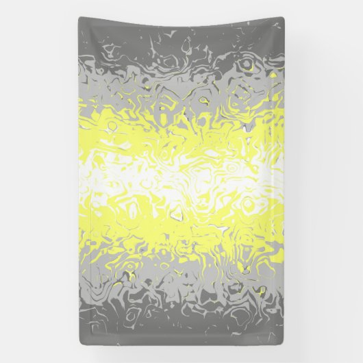Trippy Squiggg Abstrakt Demigender Pride Flag Banner (Vertikal)