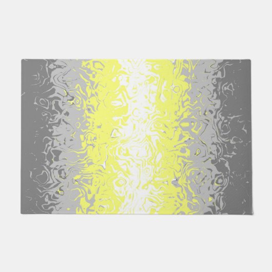 Trippy Squiggg Abstrakt Demigender Pride Flag Fußmatte (Vorderseite)