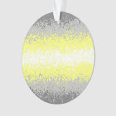 Trippy Squiggg Abstrakt Demigender Pride Flag Ornament (Vorderseite)