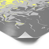 Trippy Squiggg Abstrakt Demigender Pride Flag Poster (Ecke)