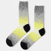 Trippy Squiggg Abstrakt Demigender Pride Flag Socken (Linkes Detail)