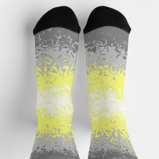 Trippy Squiggg Abstrakt Demigender Pride Flag Socken (Oben)
