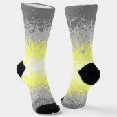 Trippy Squiggg Abstrakt Demigender Pride Flag Socken (Gewinkelt)