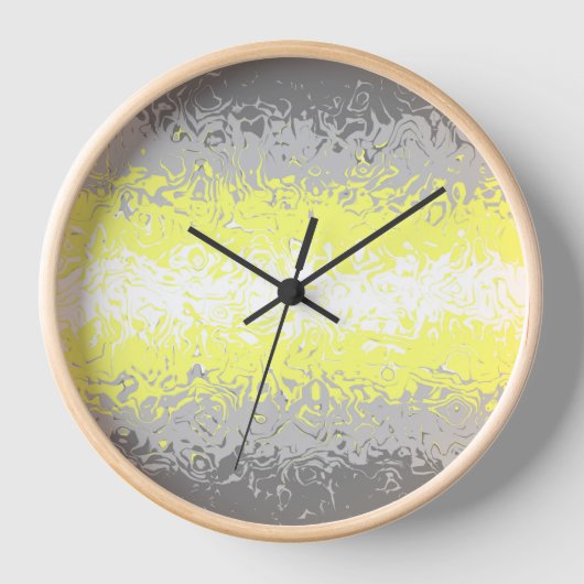 Trippy Squiggg Abstrakt Demigender Pride Flag Uhr (Vorderseite)