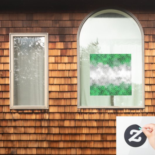 Trippy Squiggg Abstrakt Grayromantic Pride Flag Fensteraufkleber (Fenster Zuhause)