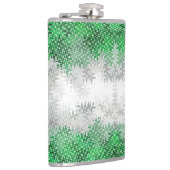 Trippy Squiggg Abstrakt Grayromantic Pride Flag Flachmann (Rechts)
