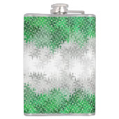 Trippy Squiggg Abstrakt Grayromantic Pride Flag Flachmann (Rückseite)